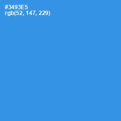 #3493E5 - Curious Blue Color Image