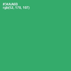 #34AA6B - Sea Green Color Image