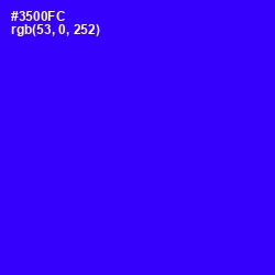 #3500FC - Blue Color Image