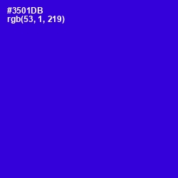 #3501DB - Dark Blue Color Image