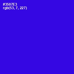 #3507E3 - Dark Blue Color Image