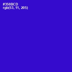 #350BCD - Dark Blue Color Image