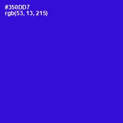 #350DD7 - Dark Blue Color Image