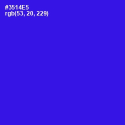 #3514E5 - Blue Color Image