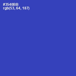 #3540BB - Cerulean Blue Color Image