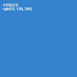 #3582CE - Curious Blue Color Image