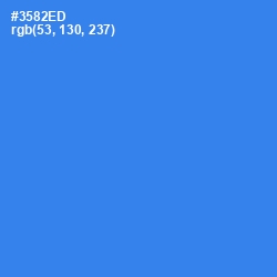 #3582ED - Dodger Blue Color Image