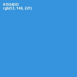 #3594DD - Curious Blue Color Image