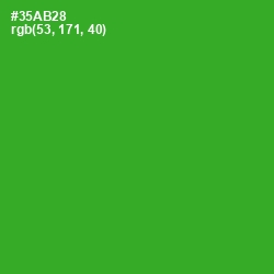 #35AB28 - Forest Green Color Image