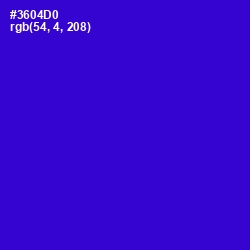 #3604D0 - Dark Blue Color Image
