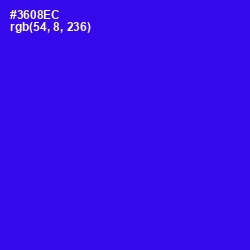 #3608EC - Blue Color Image