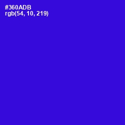 #360ADB - Dark Blue Color Image