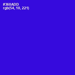 #360ADD - Dark Blue Color Image