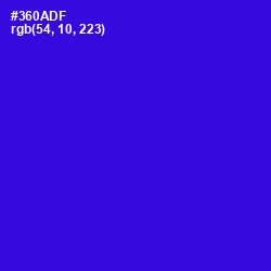 #360ADF - Dark Blue Color Image