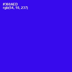 #360AED - Blue Color Image