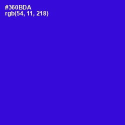 #360BDA - Dark Blue Color Image