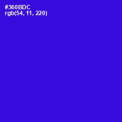 #360BDC - Dark Blue Color Image