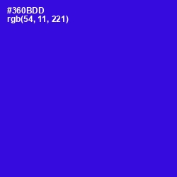 #360BDD - Dark Blue Color Image