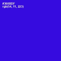 #360BDF - Dark Blue Color Image