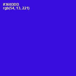 #360DDD - Dark Blue Color Image