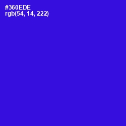#360EDE - Dark Blue Color Image