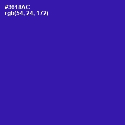 #3618AC - Blue Gem Color Image