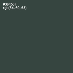 #36453F - Lunar Green Color Image