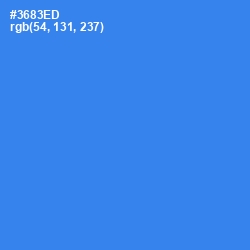 #3683ED - Dodger Blue Color Image