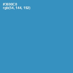 #3690C0 - Curious Blue Color Image