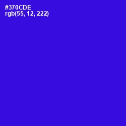 #370CDE - Dark Blue Color Image