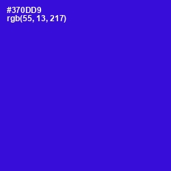 #370DD9 - Dark Blue Color Image