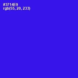 #3714E9 - Blue Color Image