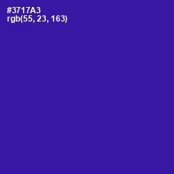 #3717A3 - Blue Gem Color Image
