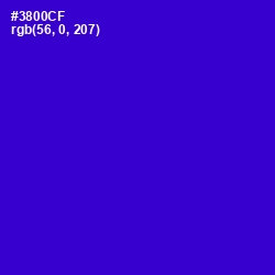 #3800CF - Dark Blue Color Image