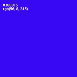 #3808F5 - Blue Color Image