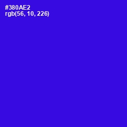 #380AE2 - Dark Blue Color Image