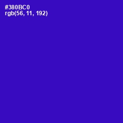 #380BC0 - Dark Blue Color Image