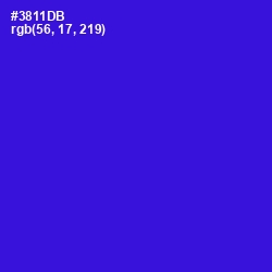 #3811DB - Dark Blue Color Image