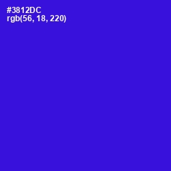 #3812DC - Dark Blue Color Image