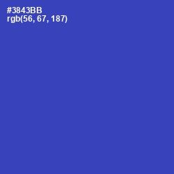 #3843BB - Cerulean Blue Color Image