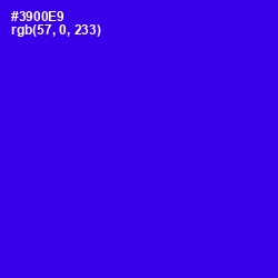 #3900E9 - Blue Color Image