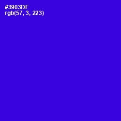 #3903DF - Dark Blue Color Image