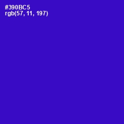 #390BC5 - Dark Blue Color Image