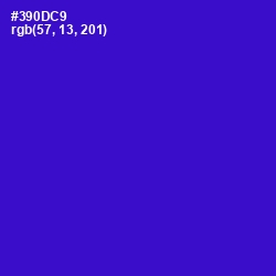 #390DC9 - Dark Blue Color Image