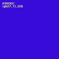 #390DDC - Dark Blue Color Image