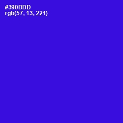 #390DDD - Dark Blue Color Image