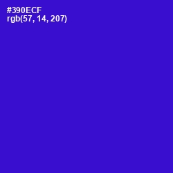 #390ECF - Dark Blue Color Image