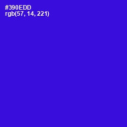 #390EDD - Dark Blue Color Image