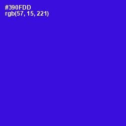#390FDD - Dark Blue Color Image