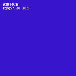 #3914CB - Dark Blue Color Image